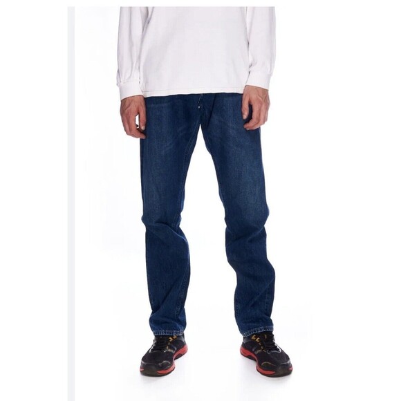 SUITSUPPLY Candiani Jeans Men 32 Blue Denim Cotton Button Fly Made in Italy @G8